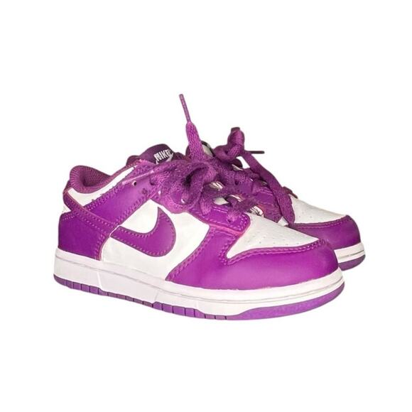 ***SOLD*** Nike Dunk Low Retro 'Light Fushia' Sneakers Size 11C Kids - Picture 3 of 6